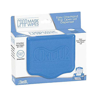 Contour CPAP Mask Cleaner Wipes - Natural Clean No Lint or Residue Formulat for CPAP Supplies - Safe & Gently for Everyday Use (Unscented) - KatyMedSolutions