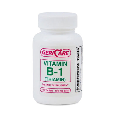 Geri-Care Vitamin B-1 Supplement, 100 Tablets per Bottle