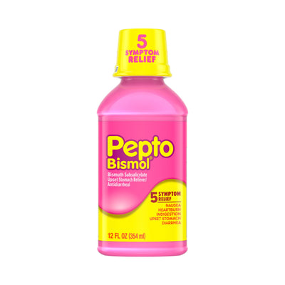Anti-Diarrheal Pepto Bismol 262 mg Strength Liquid 12 oz.