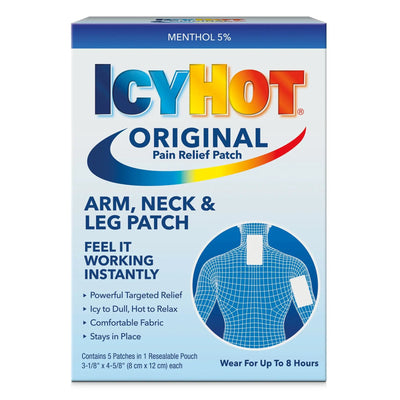 Chattem Inc Icy Hot Menthol Topical Pain Relief, 5 Patches per Box