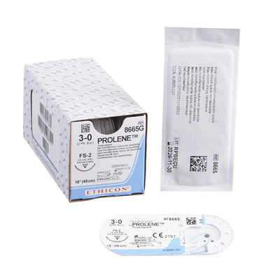 Prolene Suture with Needle, Size 3-0