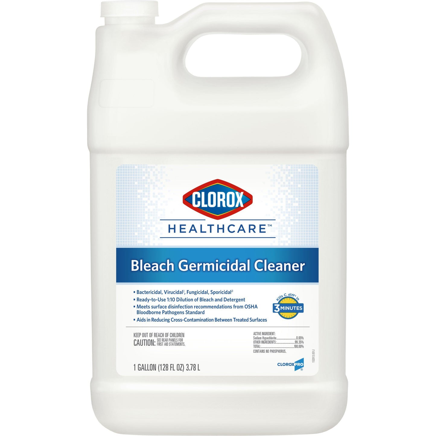 Clorox Healthcare Bleach Germicidal Cleaner, 1 gal Jug