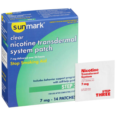 McKesson sunmark 7 mg / 14 mg / 21 mg Nicotine Polacrilex Stop Smoking Aid-BX