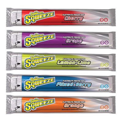 Sqwincher Squeeze Assorted Flavors Electrolyte Replenishment Freeze Pop, 3 oz