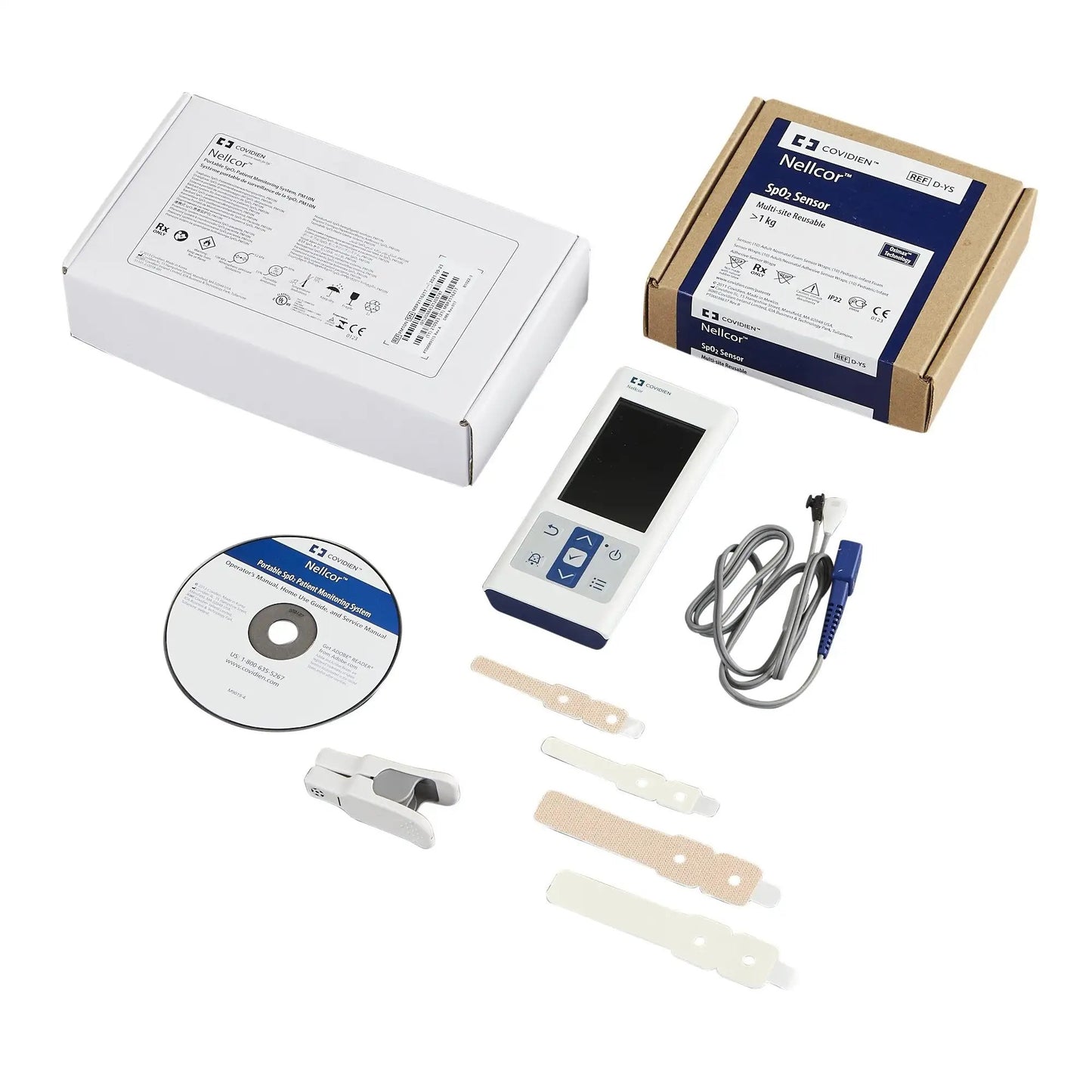 Nellcor Portable SpO2 Patient Monitoring System with Adult and Pediatric Sensor