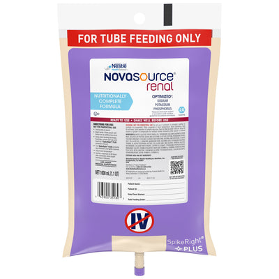 Novasource Renal Ready to Hang Tube Feeding Formula, 33.8 oz. Bag