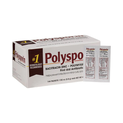 Polysporin Bacitracin / Polymyxin B First Aid Antibiotic, 144 per Box Individual Packet