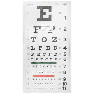 McKesson Eye Chart 20 Foot Distance Acuity Test