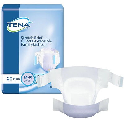 TENA Unisex  Stretch Plus Lavender Disposable Moderate Absorbency  Adult Incontinence Brief