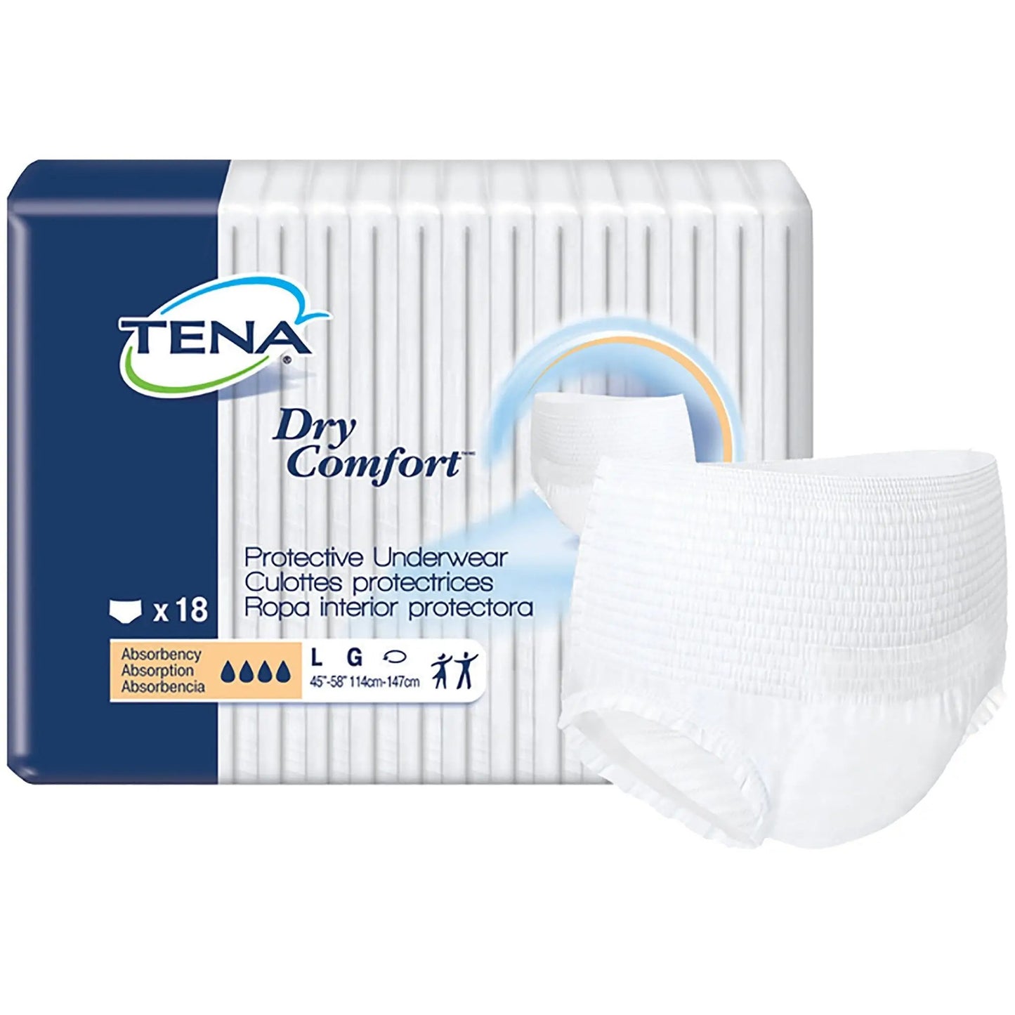 Tena Dry Comfort Absorbent Unisex Adult Disposable Moderate Underwear