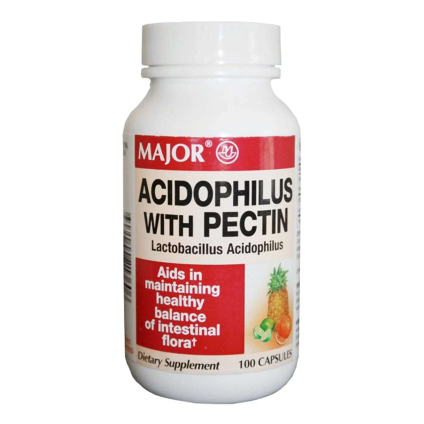 Major Probiotic Dietary Supplement, 100 Capsules per Bottle