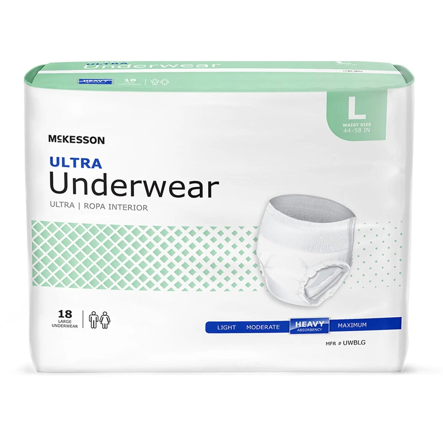 McKesson Unisex Adult Absorbent Underwear Ultra Pull On with Tear Away Seams