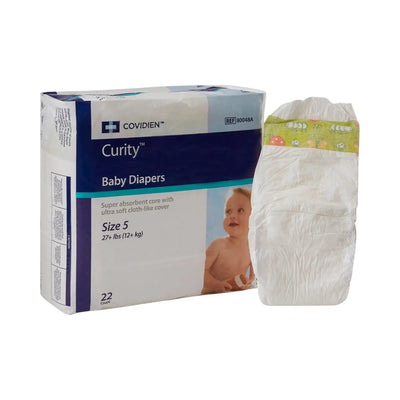 Curity Unisex Heavy Absorbency Disposable Baby Diaper, Size 5