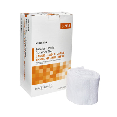 McKesson Tubular Bandage, Size 8 White  34 Inch X 25 Yard