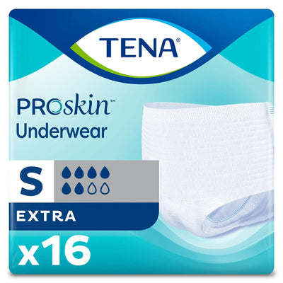 TENA ProSkin Unisex Adult Absorbent Underwear Extra Pull On with Tear Away Seams Disposable Moderate Absorbency