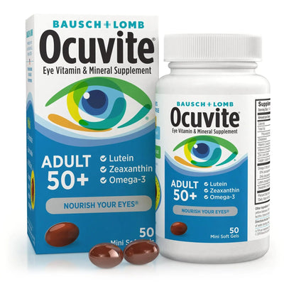 Ocuvite Adult 50+ Multivitamin Supplement, 50 Softgels per Bottle