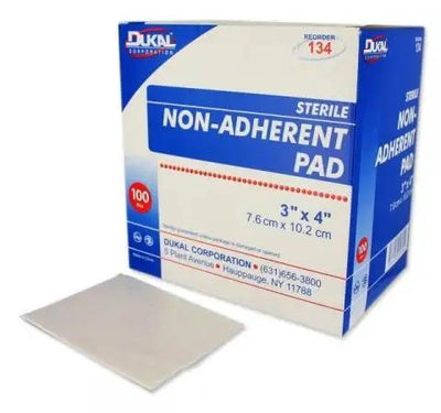 Non-Adherent Dressing Dukal Rayon / Polyester 3 X 4 Inch Sterile