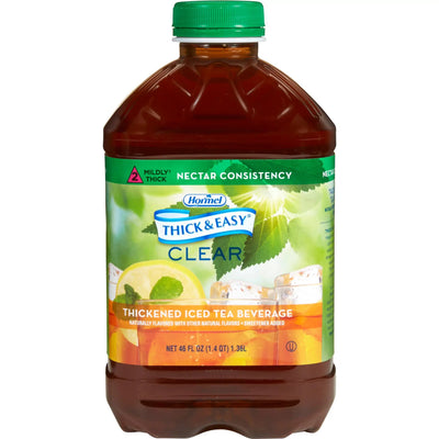 Thick & Easy Clear Nectar Consistency Iced Tea Thickened Beverage, 46 oz. Bottle