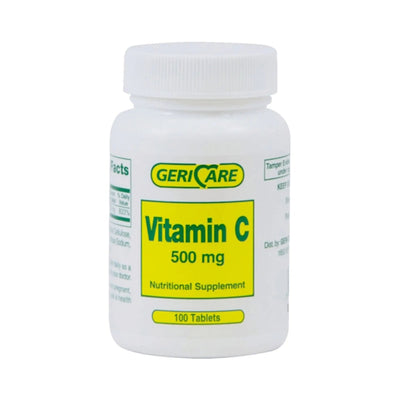 Geri-Care Ascorbic Acid Vitamin C Supplement, 100 Tablets per Bottle