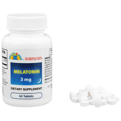 Geri-Care Melatonin Natural Sleep Aid, 60 Tablets per Bottle