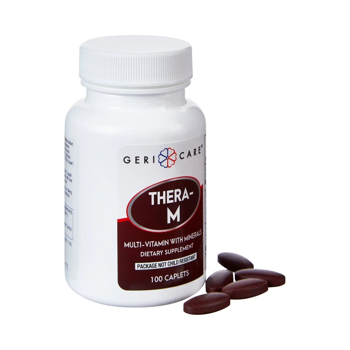 Geri-Care Multivitamin Supplement with Minerals, 100 Caplets per Bottle