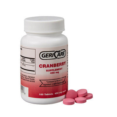 Geri-Care Cranberry Extract Dietary Supplement, 100 Tablets per Bottle