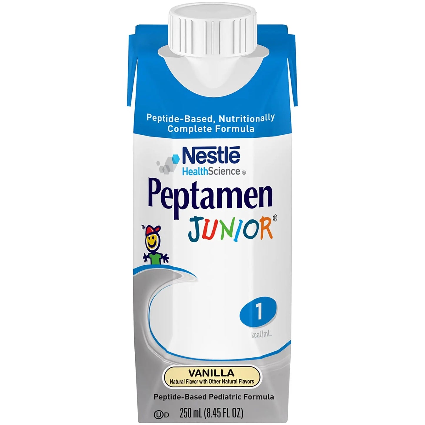 Peptamen Junior Vanilla Pediatric Oral Supplement / Tube Feeding Formula, 8.45 oz. Tetra Prisma