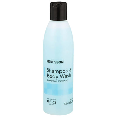 McKesson Shampoo and Body Wash, Summer Rain Scent, 8 oz Squeeze Bottle