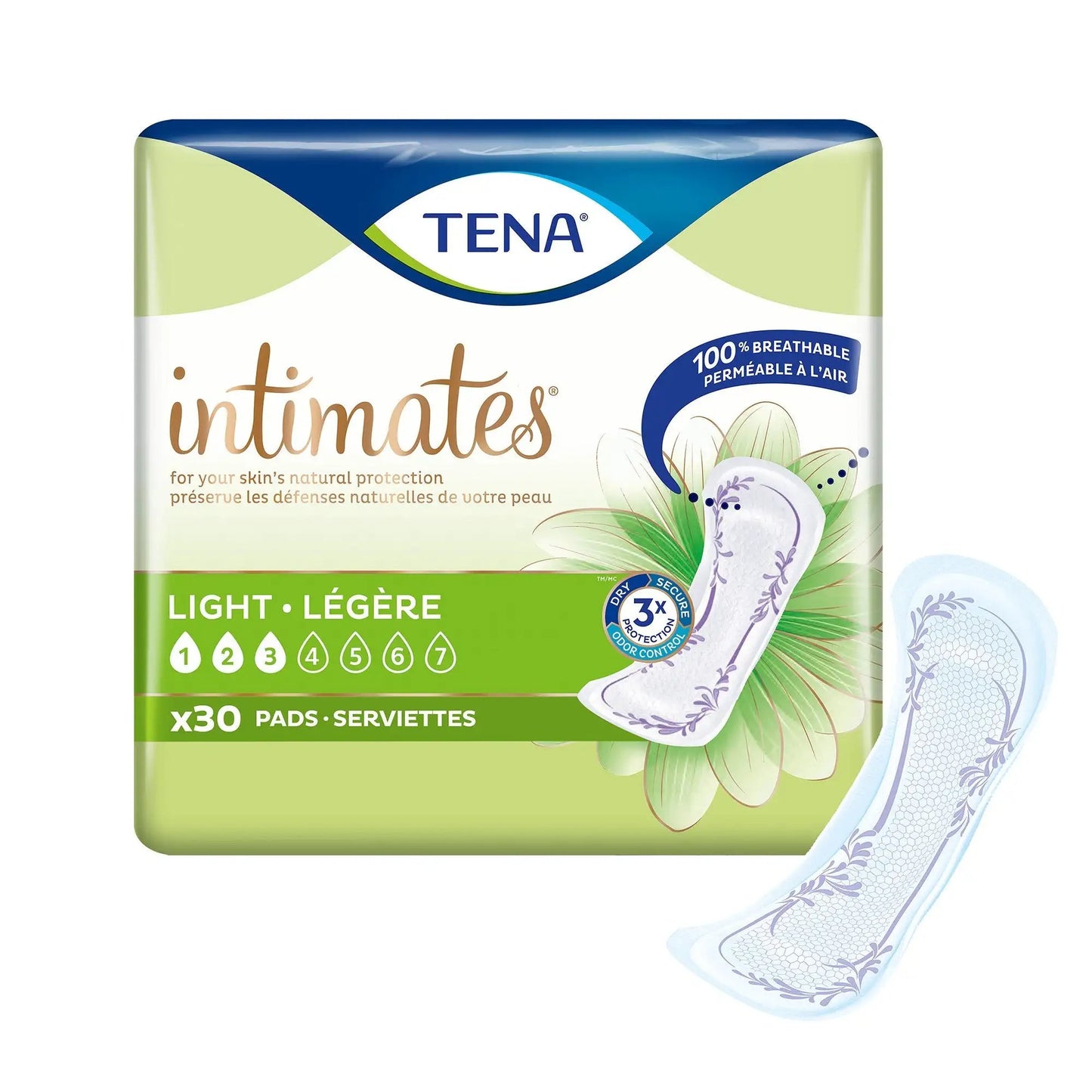 Tena Intimates Ultra Thin Light Pads Regular Bladder Control Pad, 9-Inch Length