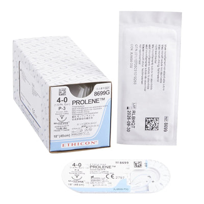 Prolene Suture with Needle, Size 4-0