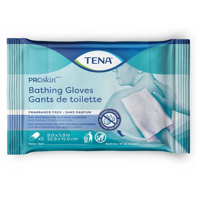 TENA ProSkin Soft Pack Water Rinse-Free Bathing Glove Wipe Dimethicone Unscented