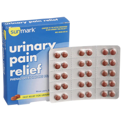 sunmark Phenazopyridine HCL Urinary Pain Relief, 30 Tablets per Box