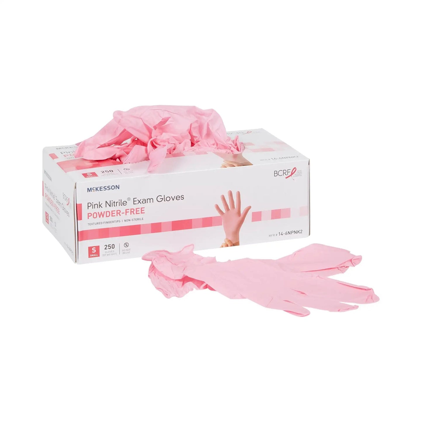 McKesson Pink Nitrile Gloves, Small