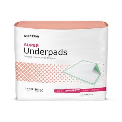 McKesson Super Moderate Absorbency Underpad, 23 x 36 Inch