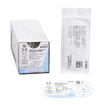 Prolene Suture with Needle, Size 5-0
