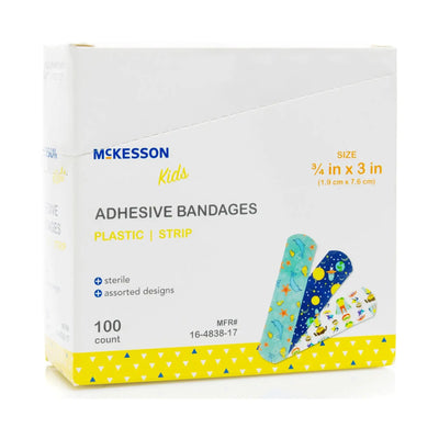 McKesson Kids Assorted Prints Adhesive Strip Bandages