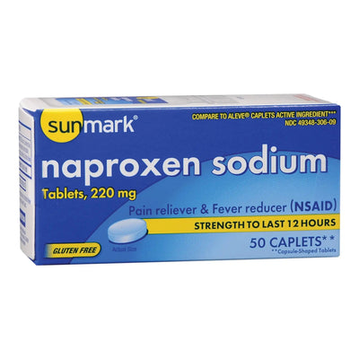 sunmark Naproxen Sodium Pain Relief, 50 Tablets per Bottle