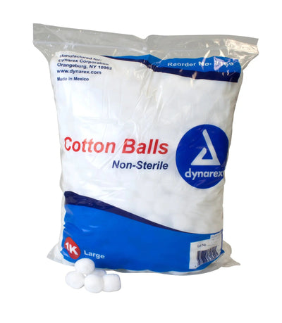 dynarex Large Cotton Balls, 1,000 per Bag