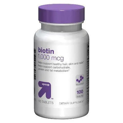 Up&Up Vitamin B7 Biotin Supplement, 100 Tablets per Bottle