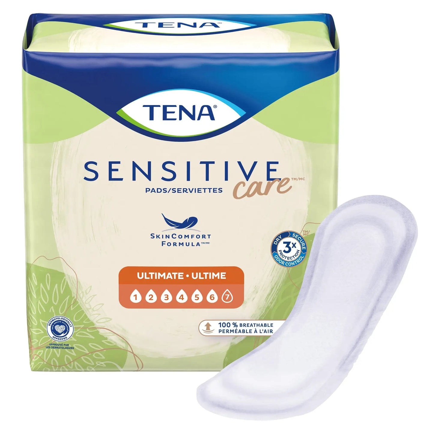 Bladder Control Pad TENA Intimates Ultimate 16 Inch Length Heavy Absorbency Dry-Fast Core One Size Fits Most Adult Female Disposable
