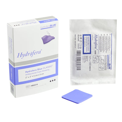 HydroferaBlue Classic Nonadhesive without Border Antibacterial Foam Dressing, 2 x 2 Inch