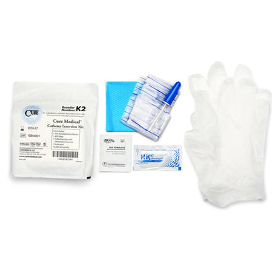 Cure Catheter Insertion Tray With Collection Bag