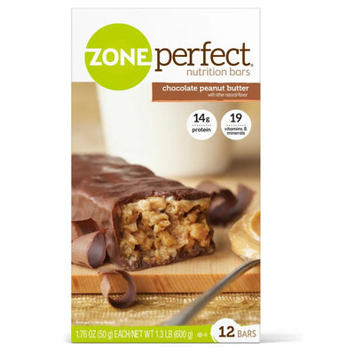 ZonePerfect Chocolate Peanut Butter Nutrition Bar Individually Wrapped