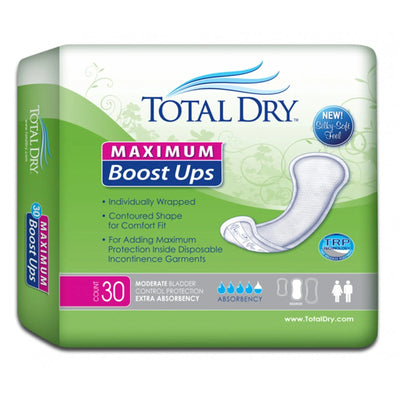 TotalDry Maximum Absorbency Incontinence Booster Pad, 13.8-Inch Length