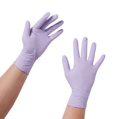 Halyard Lavender Nitrile Gloves, Medium