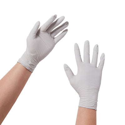 Halyard Sterling Nitrile Gloves, Large, Gray