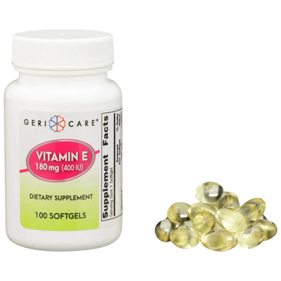 Geri-Care Vitamin E Supplement, 100 Softgels per Bottle