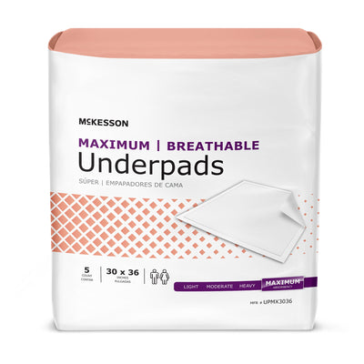 McKesson Ultimate Maximum Absorbency Underpad, 30 x 36 Inch