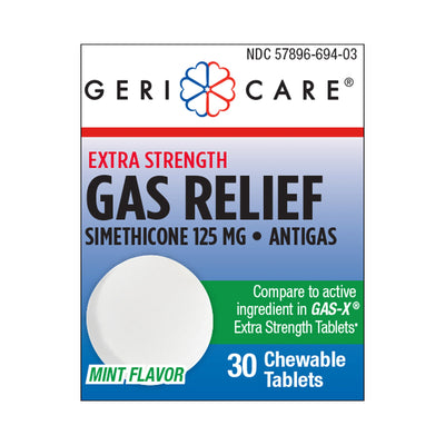 Gas Relief Geri-Care 125 mg Strength Tablet 30 per Bottle