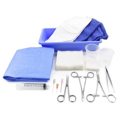 McKesson Laceration Tray, with Stainless Steel Instruments